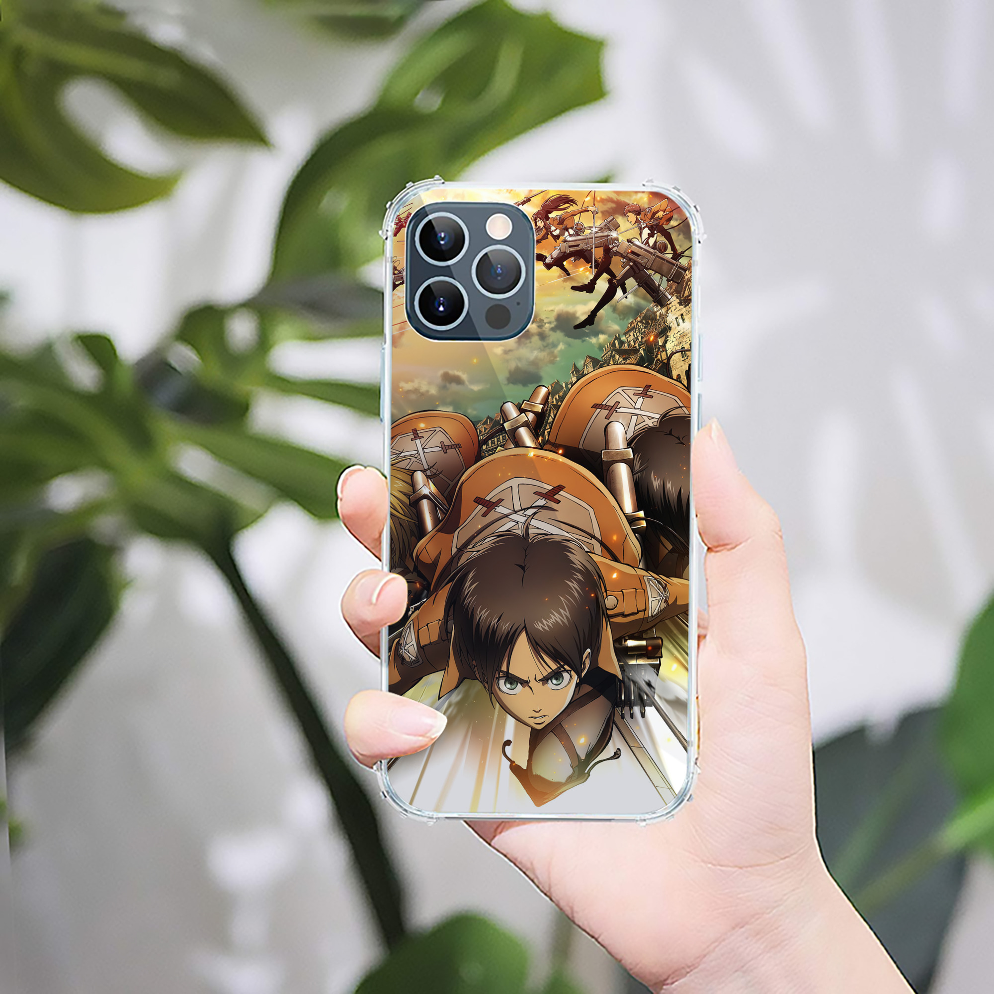 （画像用） 進撃の巨人 Attack on Titan 【iPhone 12シリーズ対応】透明スマホケース（クリアソフトケース）